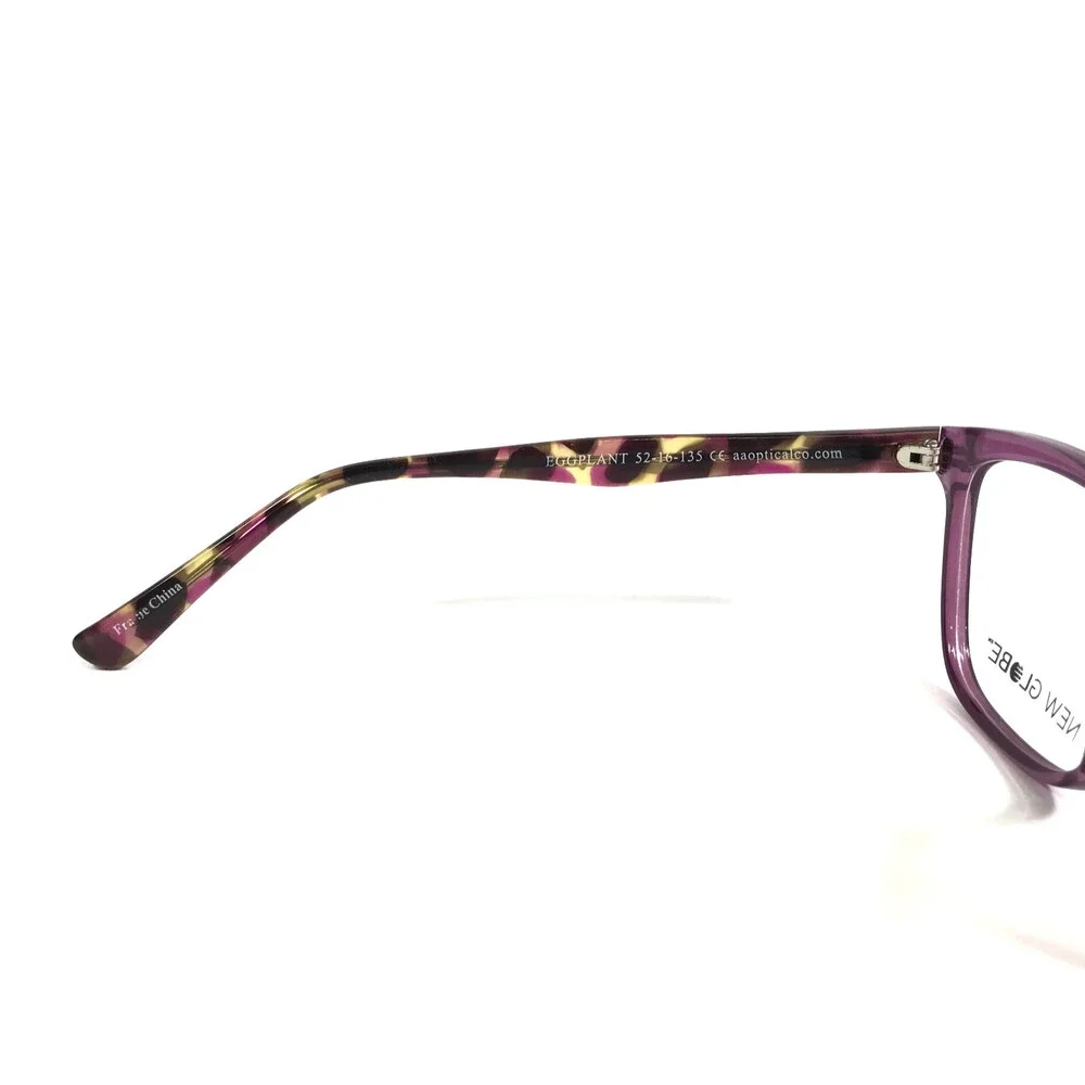 New Globe Eyeglasses Frames L4095 EGGPLANT Clear Purple Brown Tortoise 52-16-135